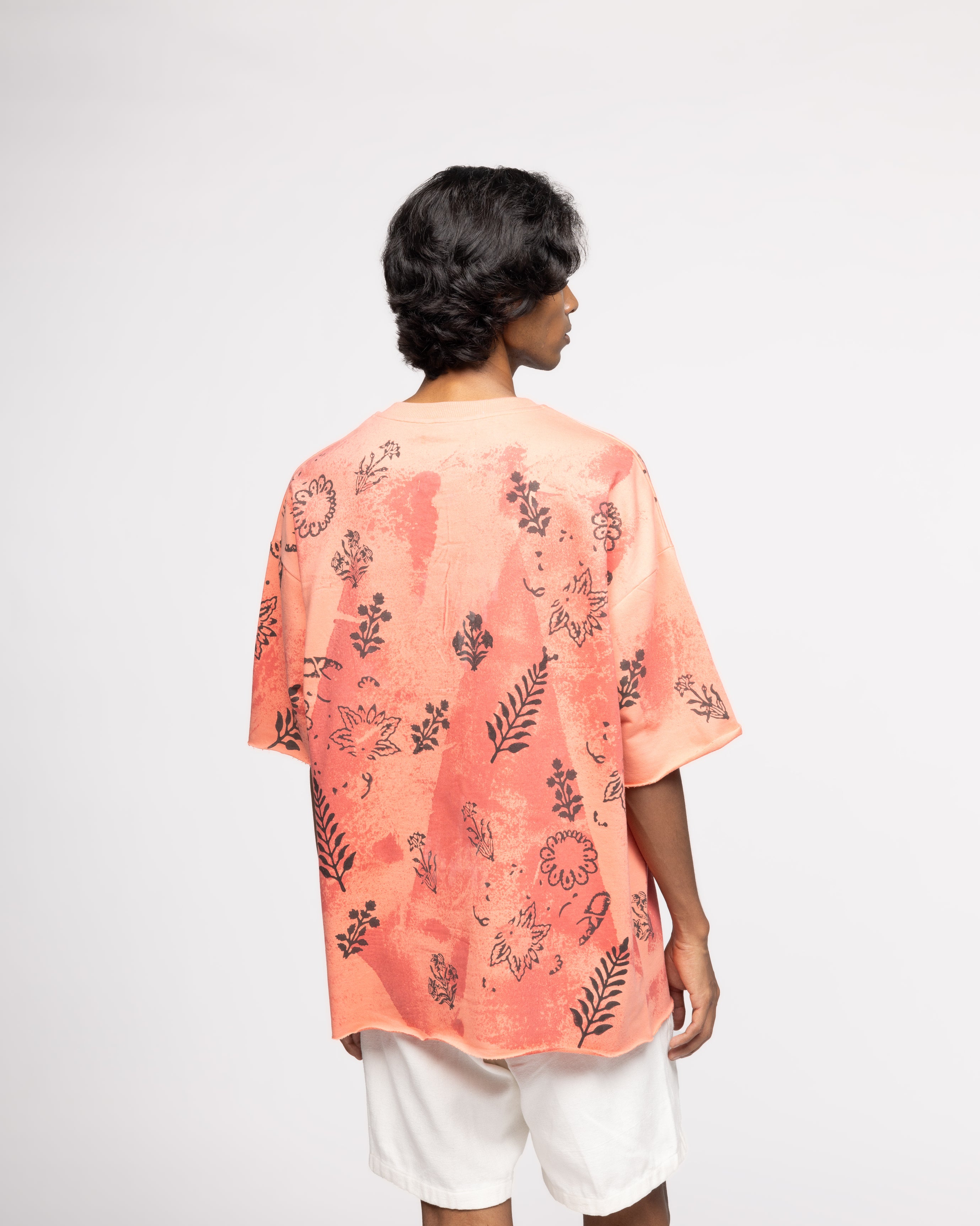 Coral Block Printed - Tshirt