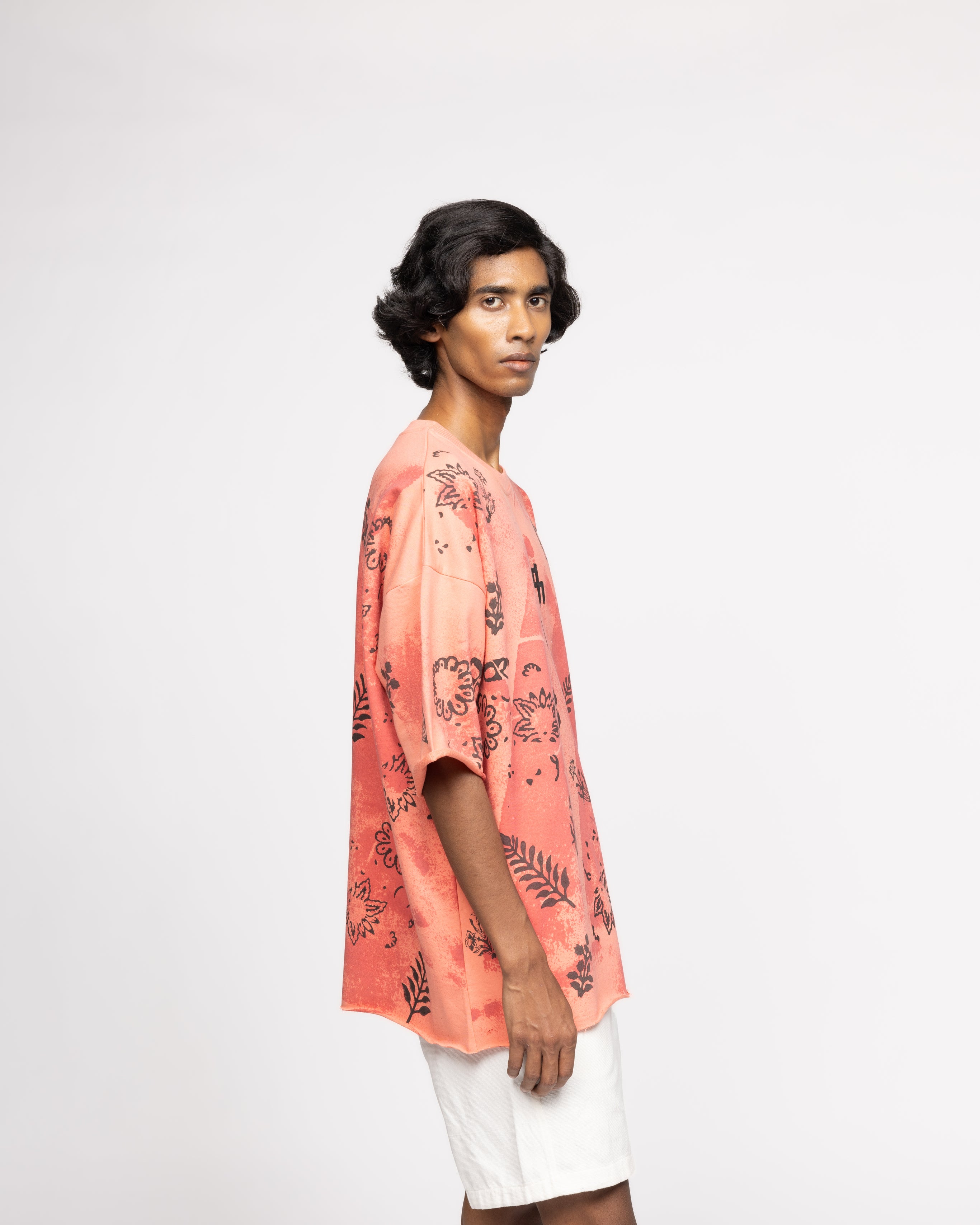 Coral Block Printed - Tshirt