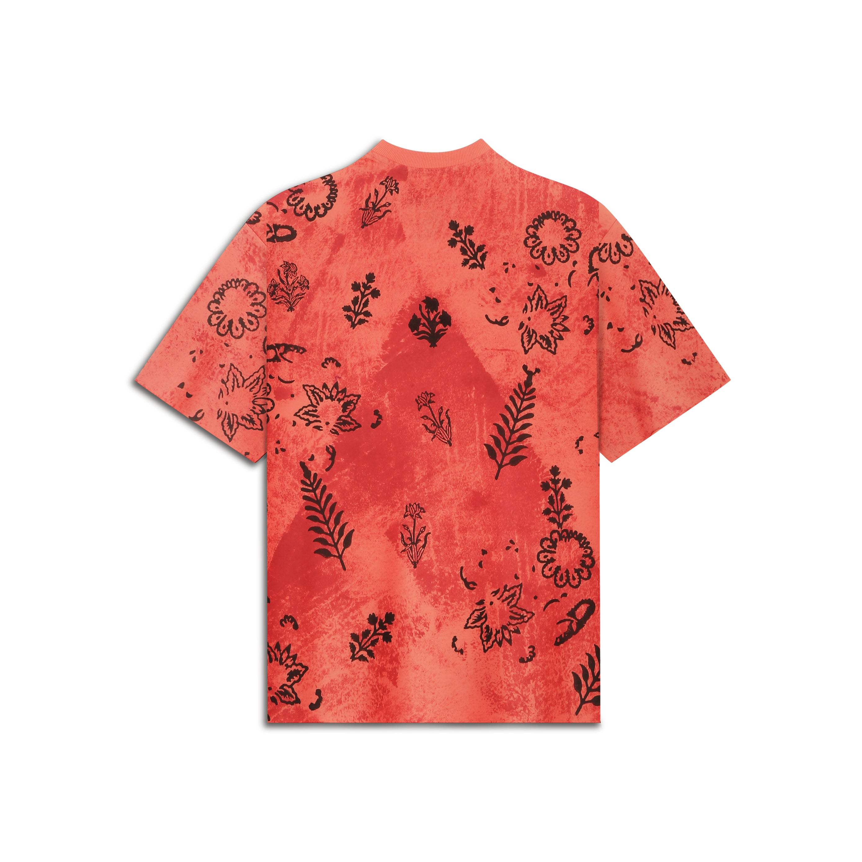 Coral Block Printed - Tshirt