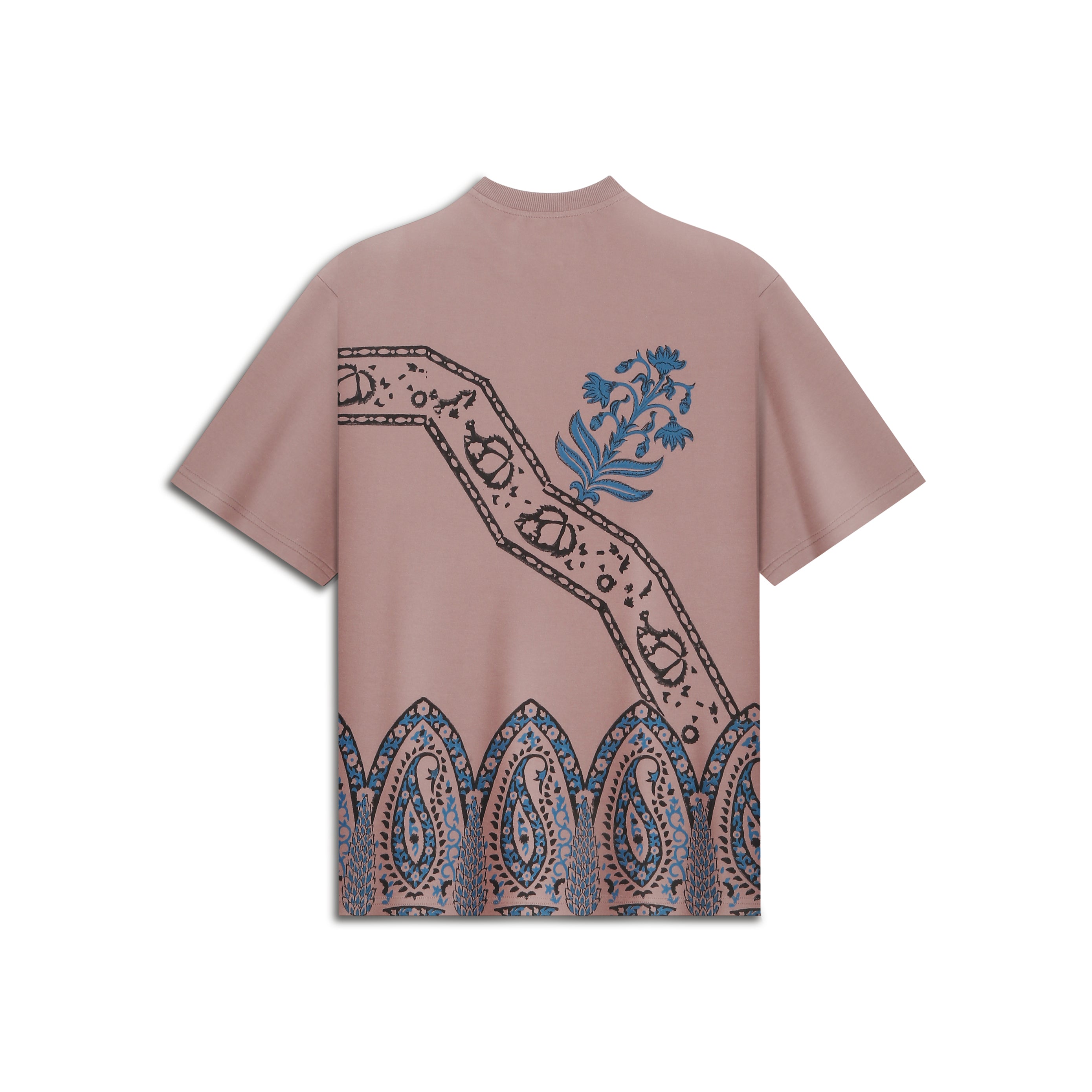 Mauve Block Printed - Tshirt