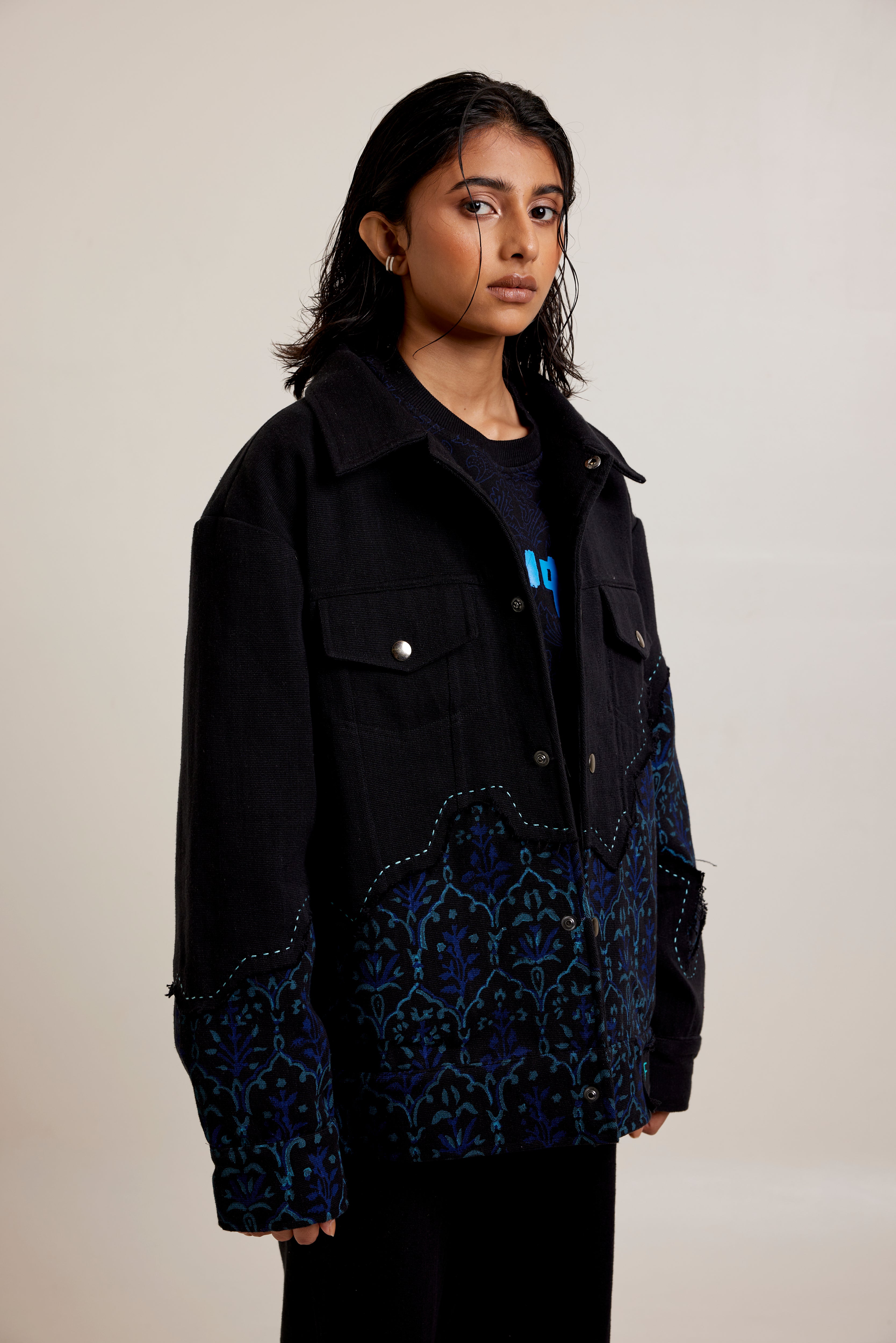 Black Khadi Handwoven - Jacket 2.0