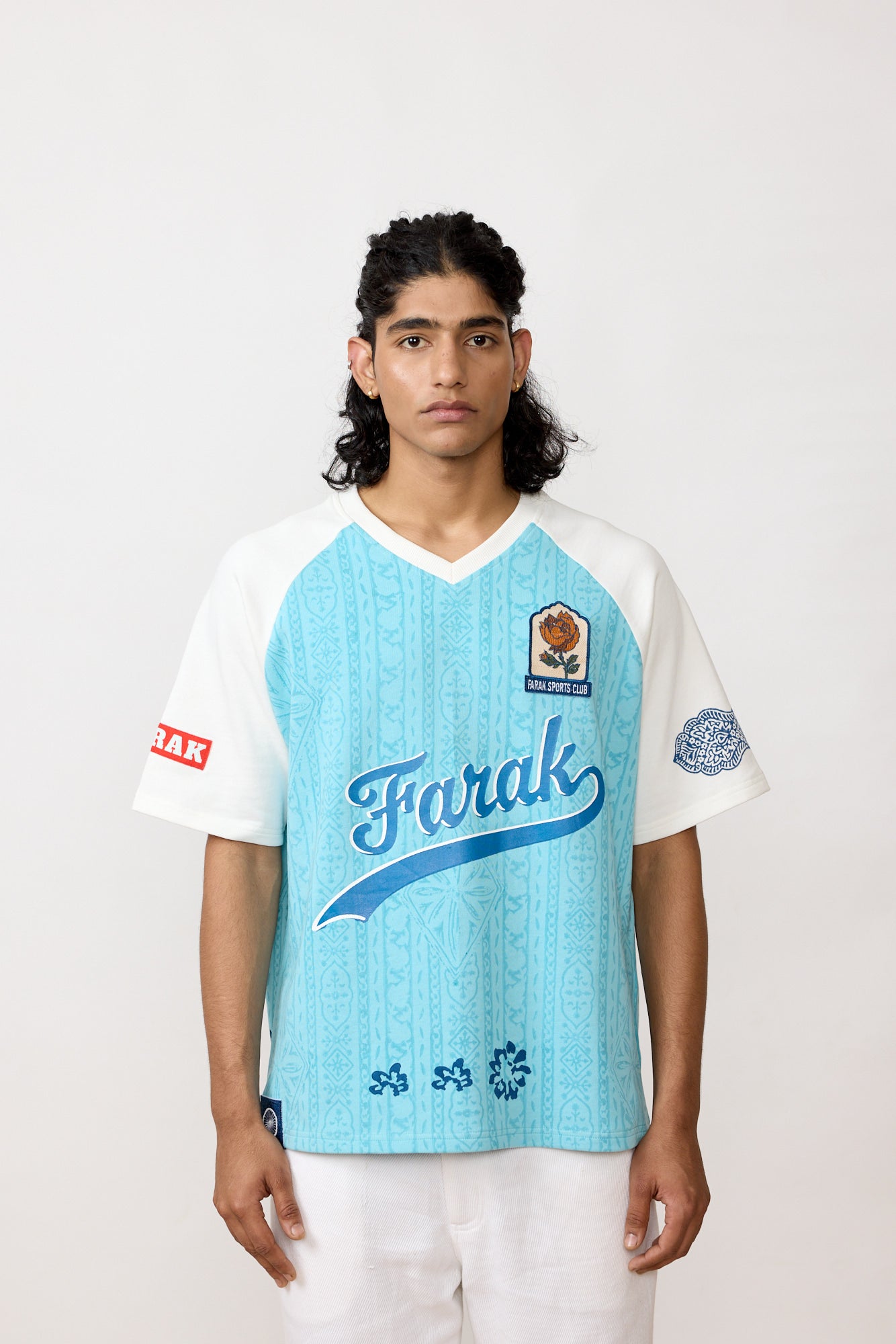 'FARAK Sports Club' Blockprinted T-shirt