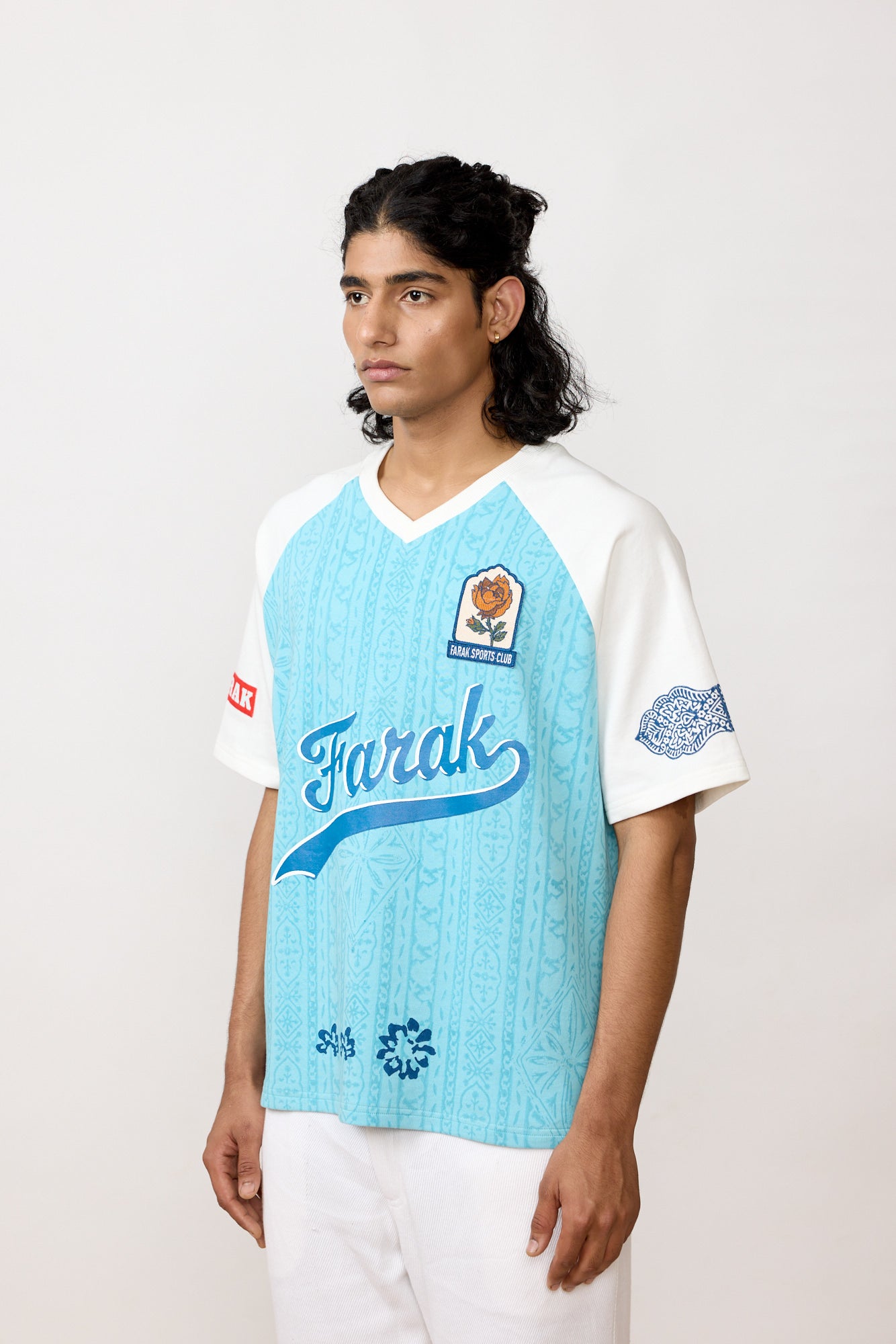 'FARAK Sports Club' Blockprinted T-shirt