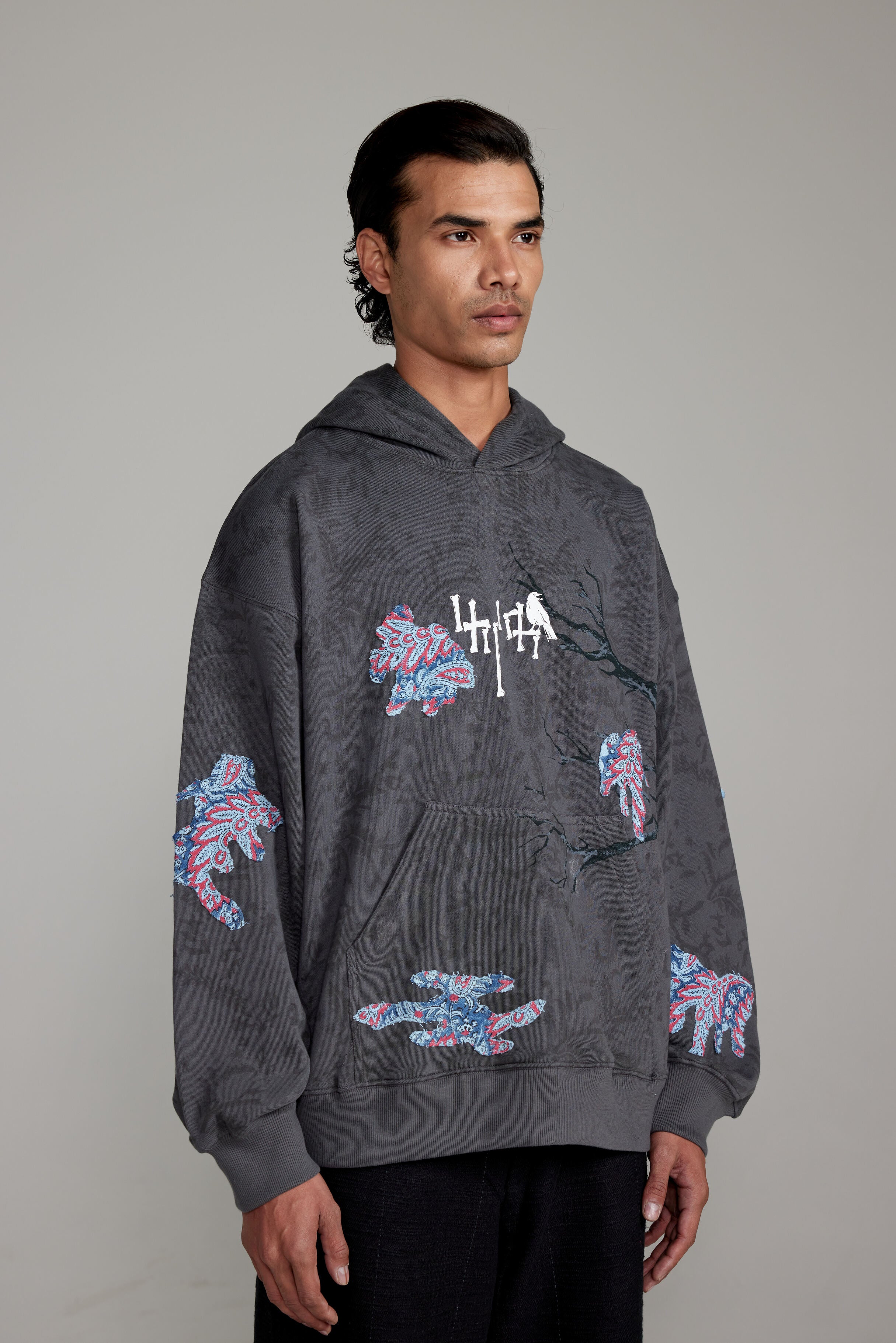 “Persistence of Time” Block Print-Hoodie