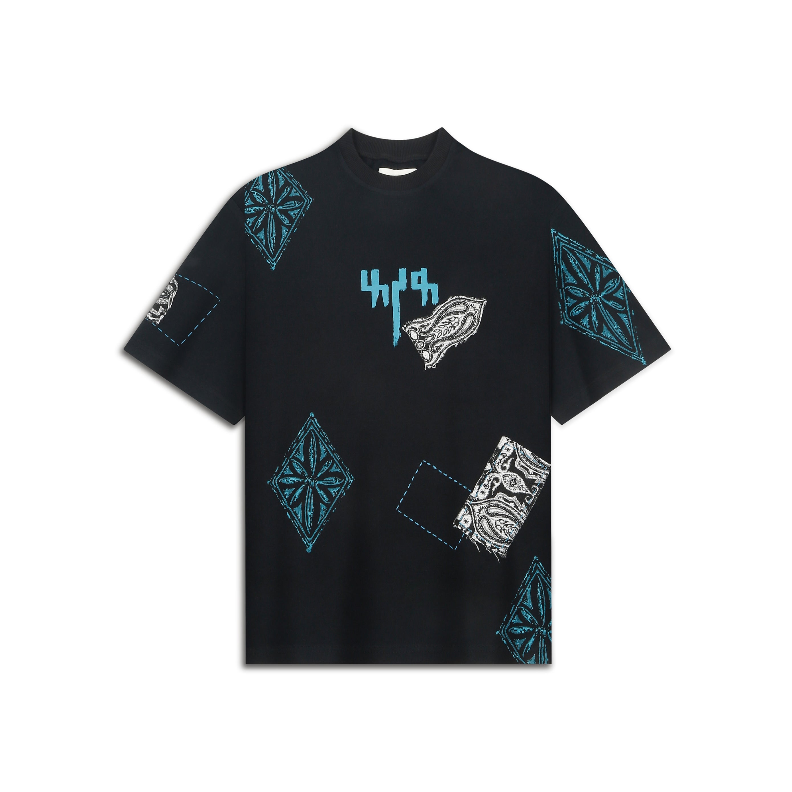 Black Block Print T-shirt