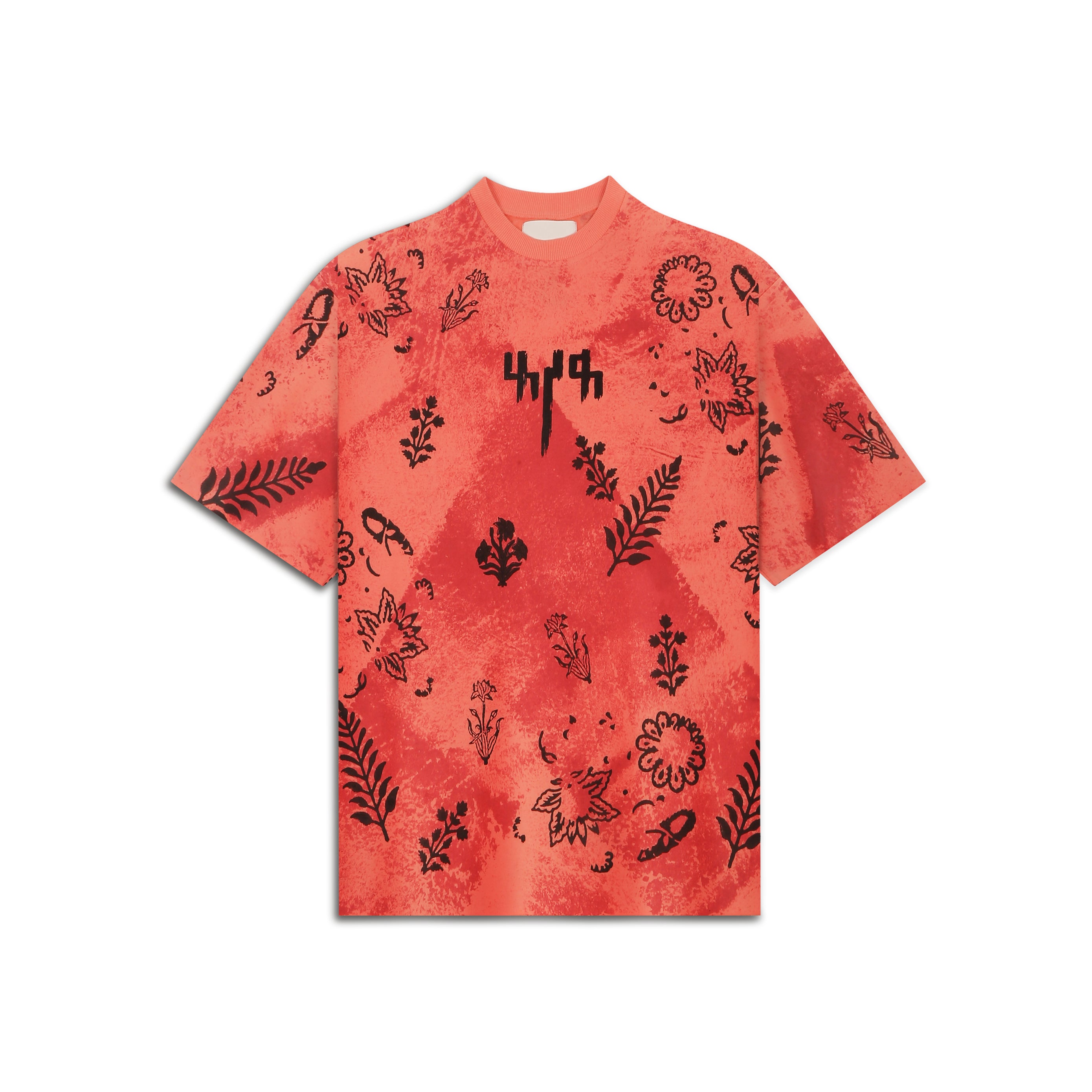 Coral Block Printed - Tshirt