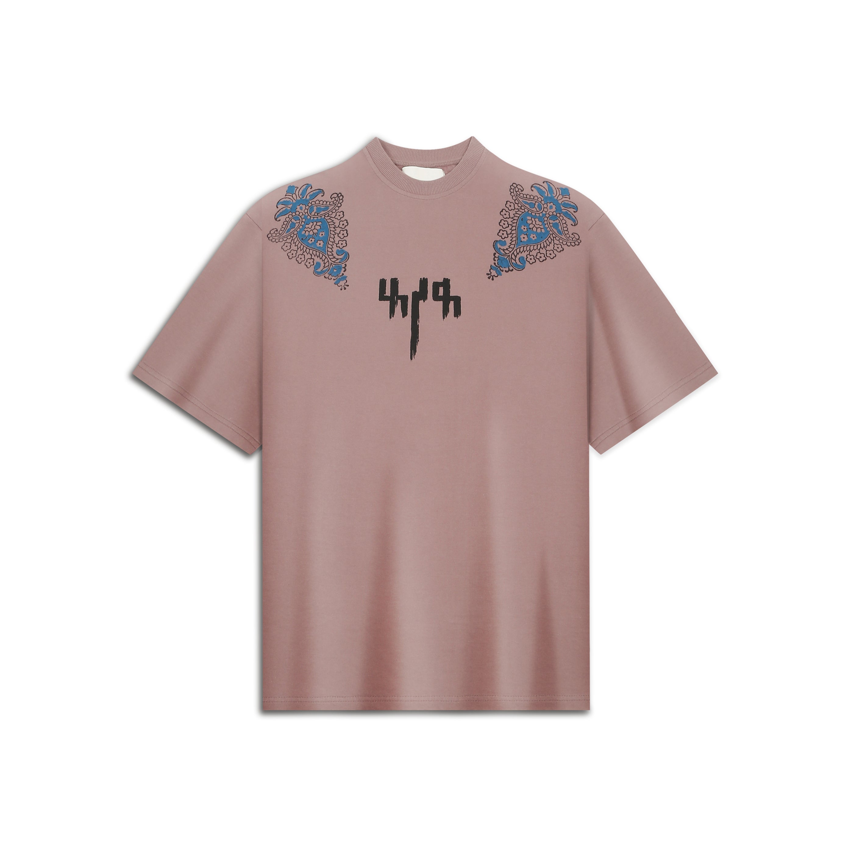 Mauve Block Printed - Tshirt