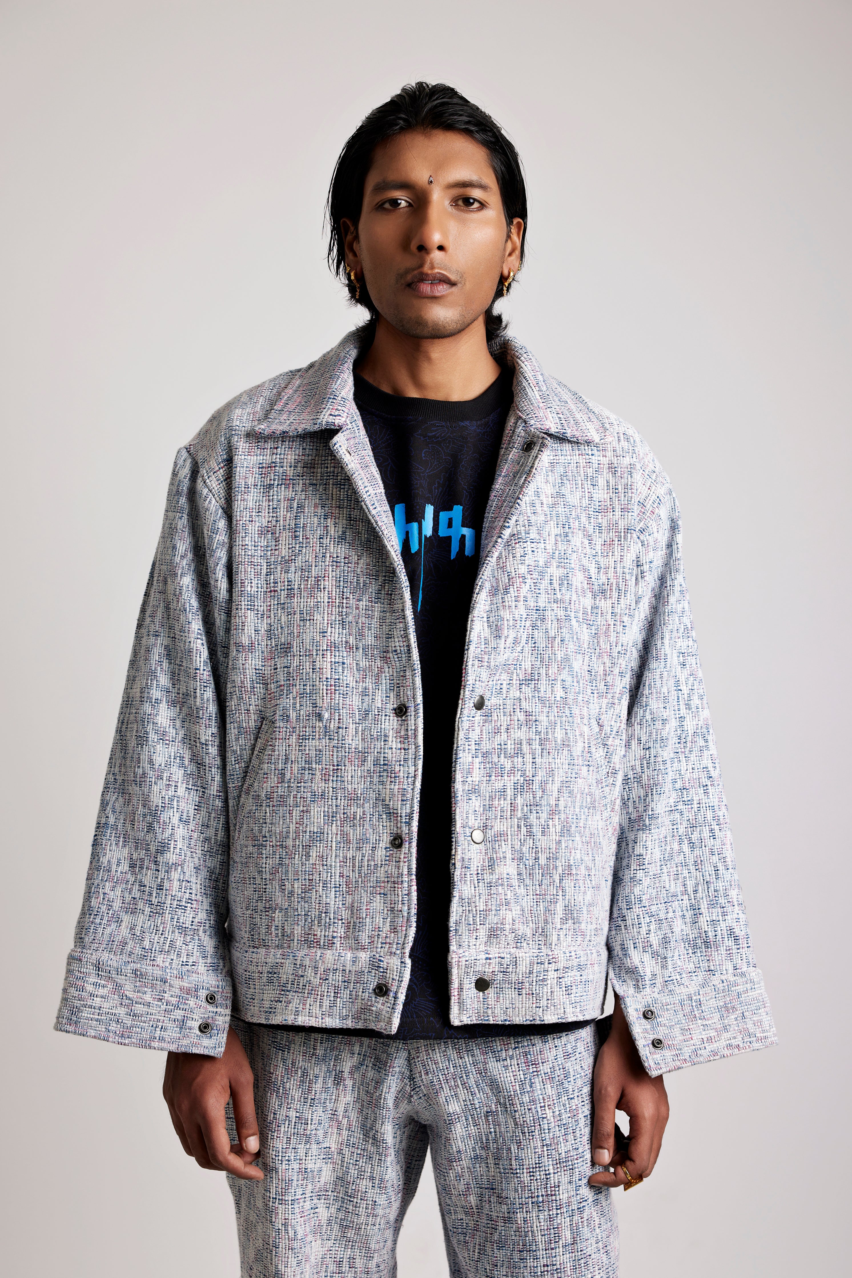 Upcycled Indigo Hand-woven - Jacket