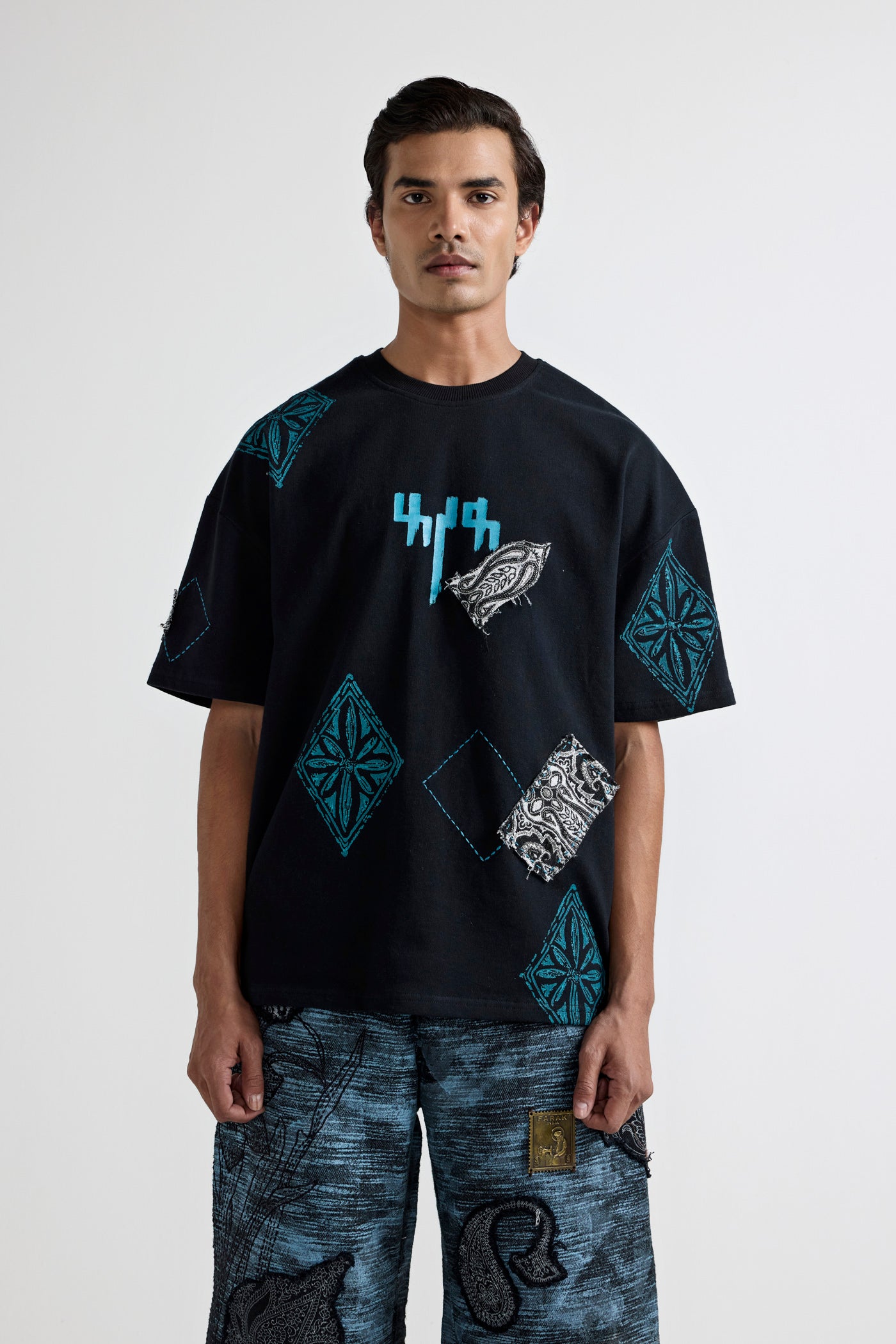 Black Block Print T-shirt