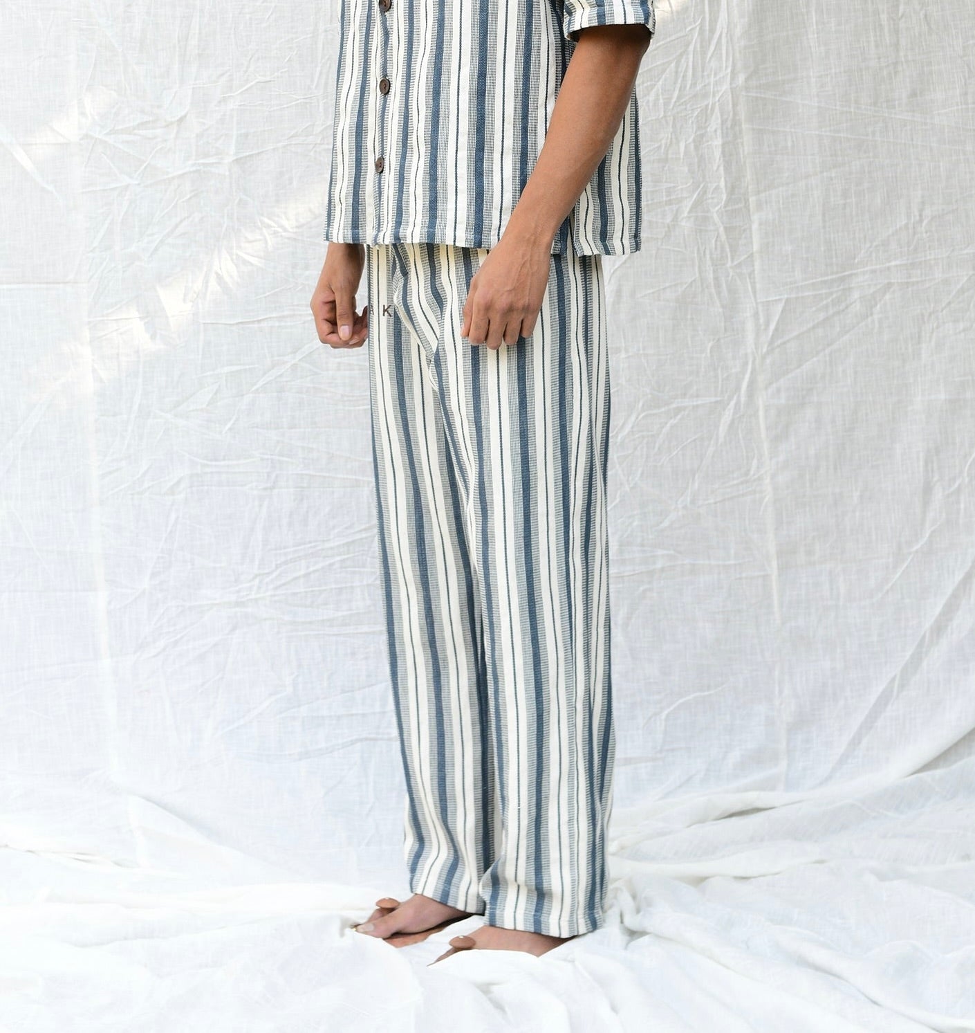 Striped Hand Woven Khadi - Pants