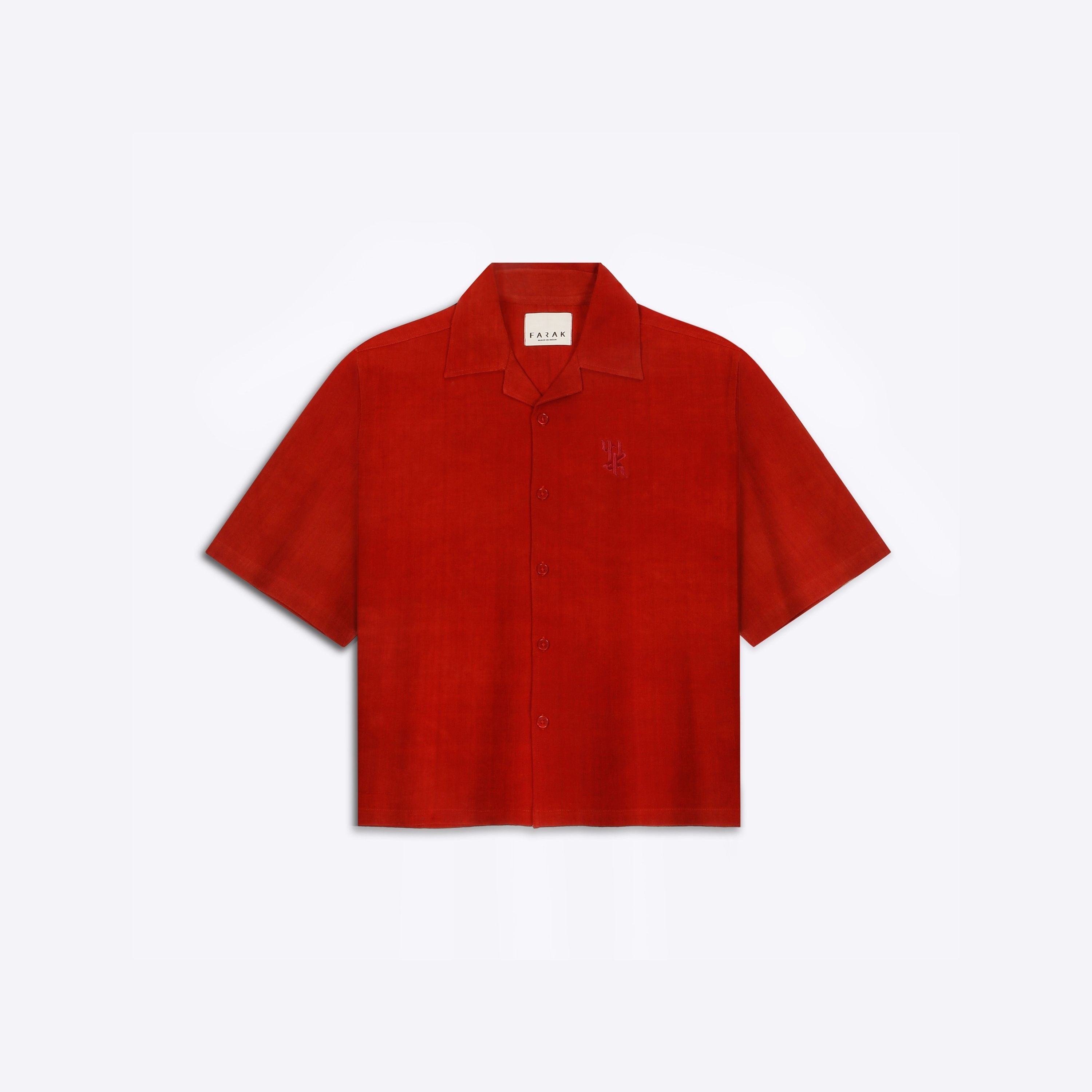 Basics Red Bagru Shirt