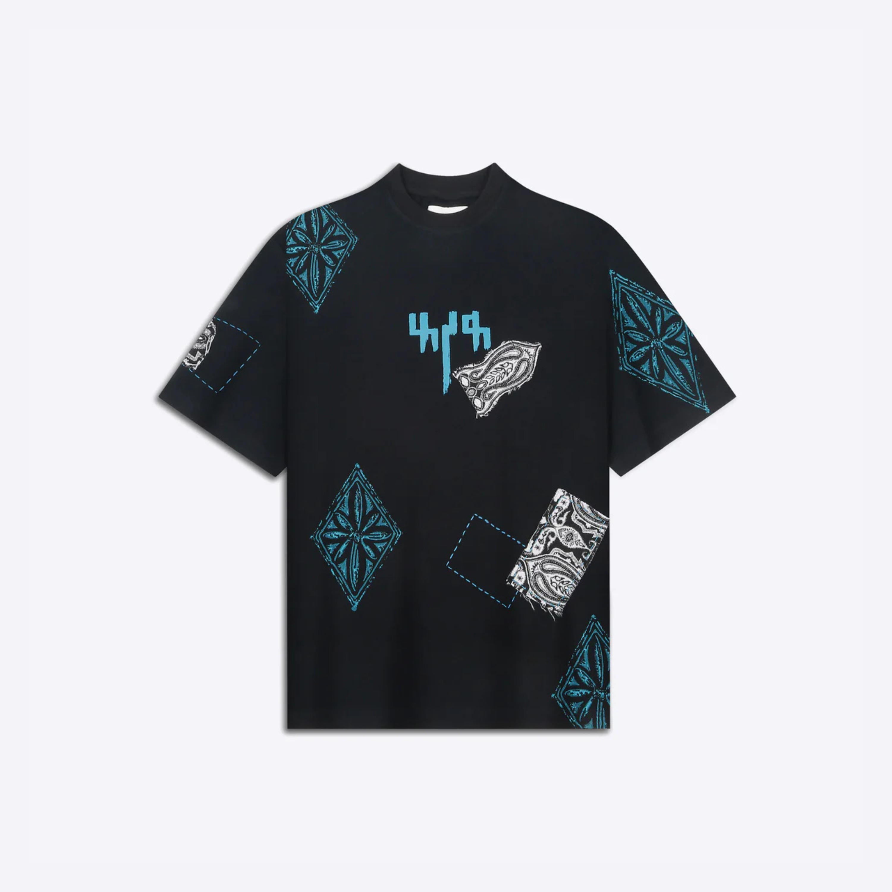 Black Block Print T-shirt