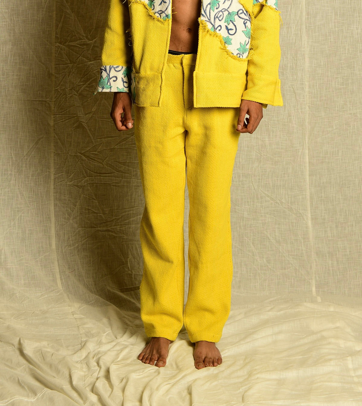 Yellow Yarn Hand Woven - Pants