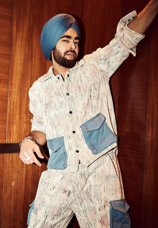 Manjot Singh in FARAK: Handwoven Warp-Printed Pants