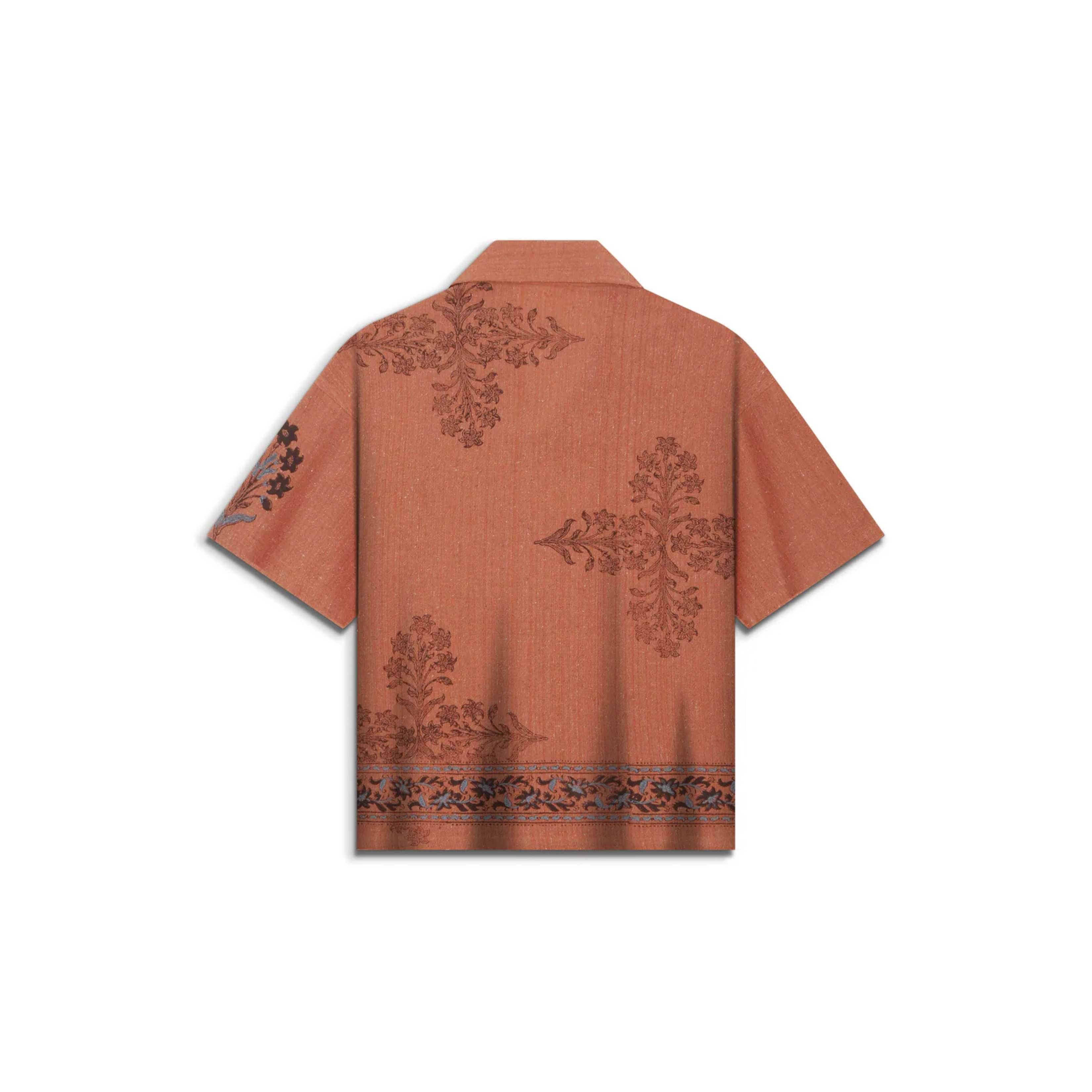 Coral Hemp Block Printed - Shirt