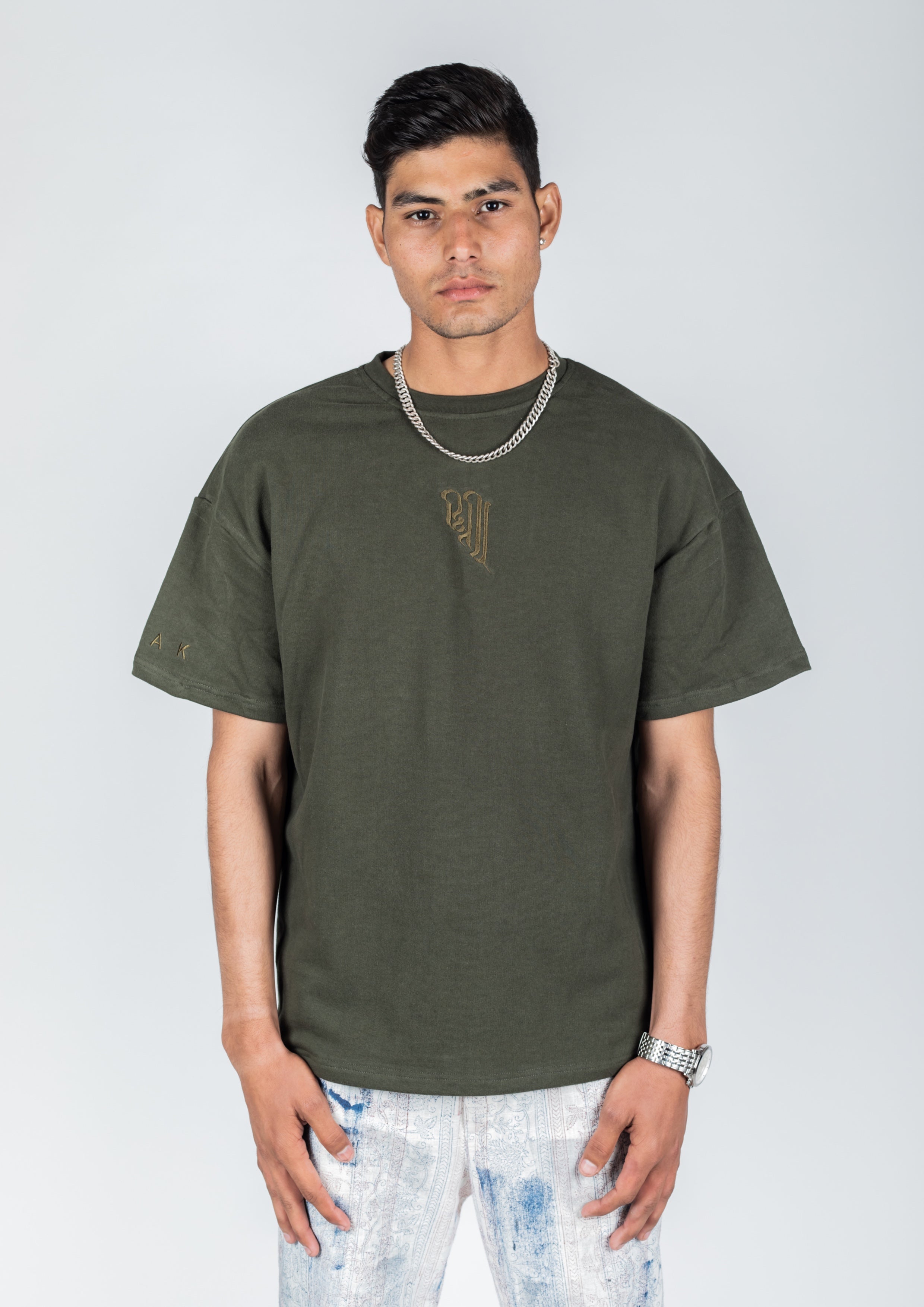 Olive Green Basic Logo - Tshirt